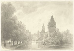 Městské hradby s věžemi od Kasparus Karsen (possibly)