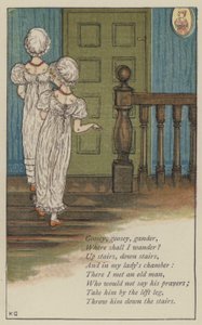Husí, husí, gander (barva litho) od Kate (after) Greenaway