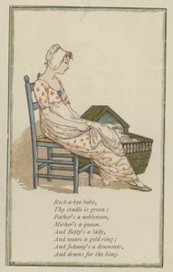 Rock-a-bye baby (barevné litho)