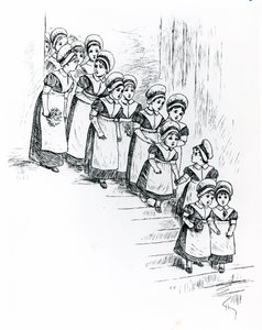 Charity children, c.1880 (rytina) od Kate Greenaway