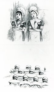 Charity children, c.1880 (rytina) od Kate Greenaway