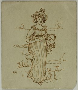 Dívka s košíkem od Kate Greenaway