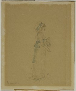 Dívka s kočkou od Kate Greenaway