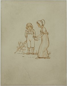 Malý chlapec a dívka od Kate Greenaway