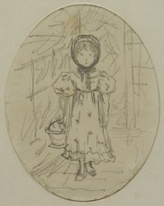 Holčička v zahradě od Kate Greenaway