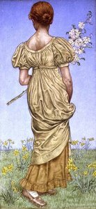 Jaro, květ (akvarel) od Kate Greenaway