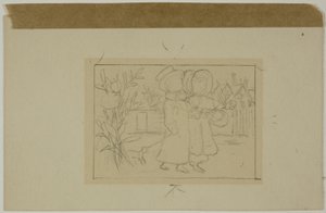 Dvě postavy kráčející od Kate Greenaway