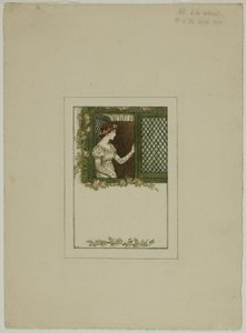 Žena u mřížového okna od Kate Greenaway