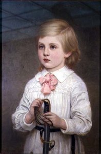 Poloviční portrét majora sira Guye Colina Cambella, 4. st., v dětském věku (signováno) od Kate Perugini