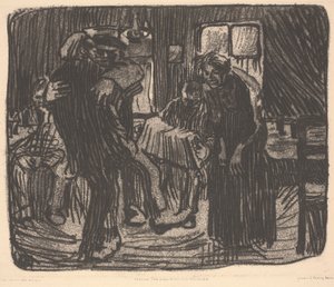 Hamburg Tavern, nebo Pub Hamburger od Käthe Kollwitz