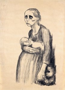 Plakát proti paragrafu 218, 1924 od Käthe Kollwitz