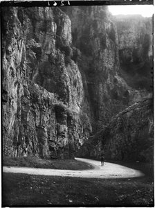Cheddar Gorge, Cliff Road, Cheddar, Sedgemoor, Somerset, 22/05/1907 (černobílá fotografie)