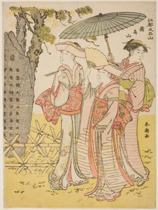 Asuka táhne (Asukayama), ze série "Pět tahů Edo"