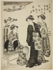 Festival Tanabata, ze série „Zábava pěti festivalových dnů (Gosetsu asobi)“ od Katsukawa Shuncho