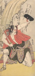 Herec Ichikawa Komazo II jako muž ozbrojený mečem, 1789. od Katsukawa Shun
