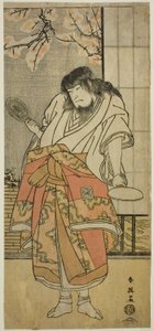 Herec Ičikawa Komazo II jako mnich Šunkan ve hře "Šunkan Šima Monogatari", která se hrála v divadle Kawarazaki v devátém měsíci roku 1791. od Katsukawa Shun