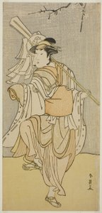 Herec Segawa Kikunojo III jako Osaku ve hře Sayo no Nakayama Hiiki no Tsurigane, hrané v divadle Nakamura v jedenáctém měsíci roku 1790 od Katsukawa Shun