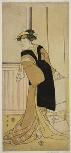 Herec Segawa Kikunojo III jako Otoma () ve hře Sayo no Nakayama Hiiki no Tsurigane (), hrané v divadle Nakamura () v jedenáctém měsíci roku 1790 () od Katsukawa Shun