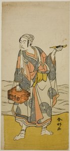 Herec Ičikawa Jaozo II jako lodník Džirosaku ve hře Ojafune Taiheiki, která se hrála v divadle Ičimura v jedenáctém měsíci roku 1775 od Katsukawa Shunkо̄