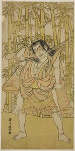 Herec Nakamura Sukegoro II v neznámé roli od Katsukawa Shunkо̄