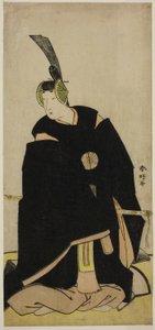 Herec Nakamura Tomijuro I jako Taira no Masakado v převleku za Otomo no Kuronushiho () nebo Sugawaru Micihizaneho () ve hře Shida Yuzuriha Horai Soga () nebo Sugawara Denju Tenarai Kagami (), uváděné v divadle Morita () v prvním nebo pátém Montě od Katsukawa Shunkо̄