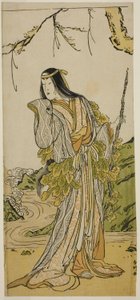 Herec Segawa Kikunojo III jako Jamauba ve hře Otokojama Furisode Gendži, která se hrála v divadle Kiri v jedenáctém měsíci roku 1785