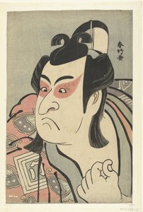 Poprsí portrét herce Ichikawa Monnosuke II v roli Soga no Goro. od Katsukawa Shunko