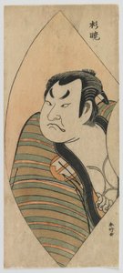 Herec Sakata Hangoro II, období Edo, kolem roku 1776 (barevný dřevořez) od Katsukawa Shunko