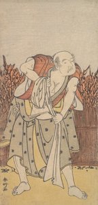 Druhý Nakamura Sukegoro jako starý muž, ca. 1788. od Katsukawa Shunko