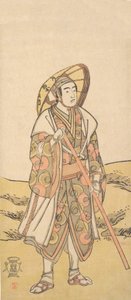 Třetí Sawamura Sojuro jako poutník do svatyně Kannon, ca. 1784-88. od Katsukawa Shunko