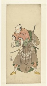 Herec Sawamura Sojuro II připraven k boji od Katsukawa Shunsho