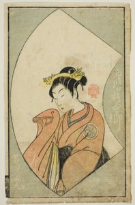 Herec Anegawa Shinshiro II z „Obrázkové knihy divadelních fanoušků (Ehon butai ogi)“ od Katsukawa Shunsho