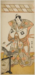 Ichikawa Dan Juro V Jako člen Ashikaga Takauji Te Pay Kaerihana Eisuke Taiheiki, vystoupení v Te Nakamura Te Event Gate, 1779 od Katsukawa Shunsho