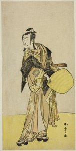 Herec Ichikawa Danjuro V jako Kakogawa Honzo ze hry „Kanadehon Chushin Nagori no Kura“ hrál v divadle Nakamura v devátém měsíci roku 1780 od Katsukawa Shunsho