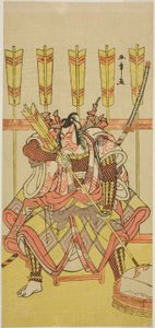 Herec Ichikawa Danjuro V jako Yanone Goro ve hře Kuruwa-gayoi Komachi Soga, hrál v divadle Nakamura v pátém měsíci, 1781 od Katsukawa Shunsho