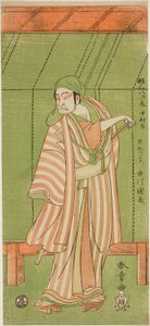 Herec Ichikawa Danzo III jako člun Kurofune Chuemon ve hře Sakai-cho Soga Nendaiki, hrál v divadle Nakamura v prvním měsíci, 1771 od Katsukawa Shunsho