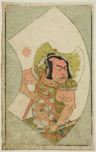 Herec Ichikawa Shoemon z "Obrázkové knihy divadelních fanoušků (Ehon butai ogi)" od Katsukawa Shunsho