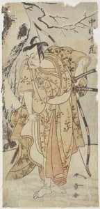 Herec Nakamura Ju_zo_ v roli samuraje od Katsukawa Shunsho