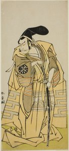 Hra Iro Moyo Aoyagi Soga (?) se hraje v divadle Nakamura ve druhém měsíci roku 1775 (?) od Katsukawa Shunsho