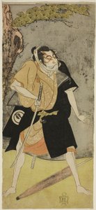 Herec Sawamura Sojuro II jako psanec od Katsukawa Shunsho