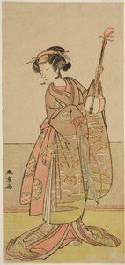 Herec Segawa Yujiro I v neznámé roli od Katsukawa Shunsho