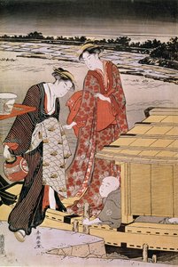 Toi ght Oto Sumida River Japa Nese p Hayashi od Haru early Katsukawa (Acchive 1780-1795) od Katsukawa Shunsho