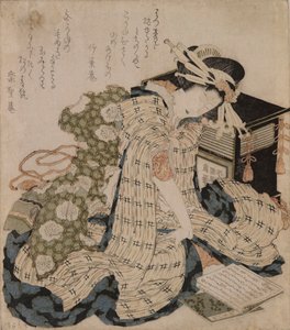 Kurtizána spí od Katsushika Hokusai