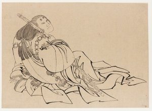 A Courtier, konec 18.-začátek 19. století. od Katsushika Hokusai