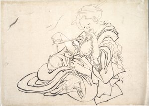 Žena s dítětem od Katsushika Hokusai