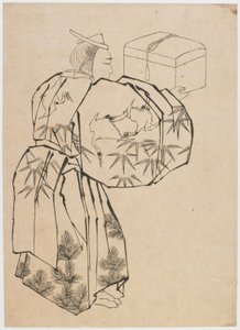 Dvorní posel, konec 18.-začátek 19. století. od Katsushika Hokusai