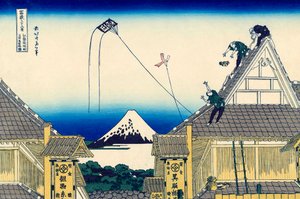Náčrt obchodu Mitsui v Suruga v Edo, 1830-1833. od Katsushika Hokusai