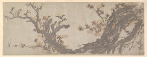 Kvetoucí starobylá švestka od Katsushika Hokusai