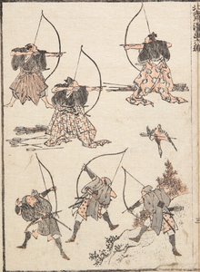 Lukostřelci od Katsushika Hokusai