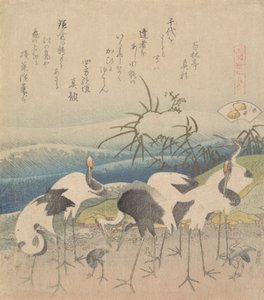 Foot Cam, ze seriálu Genroku River Meeting, 1821. od Katsushika Hokusai